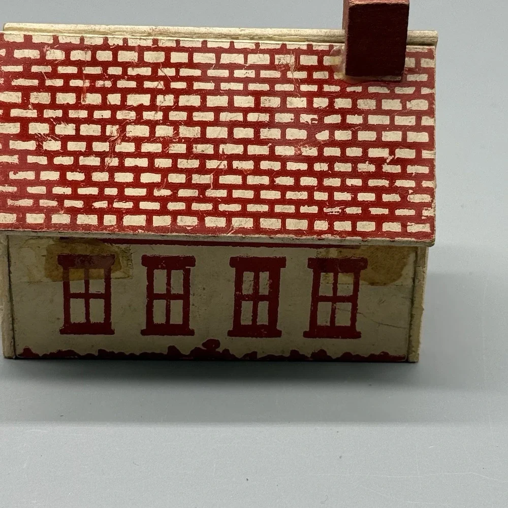 Vintage Hobbytown Wooden Model Railroad Buildings House Boro School Train Layout